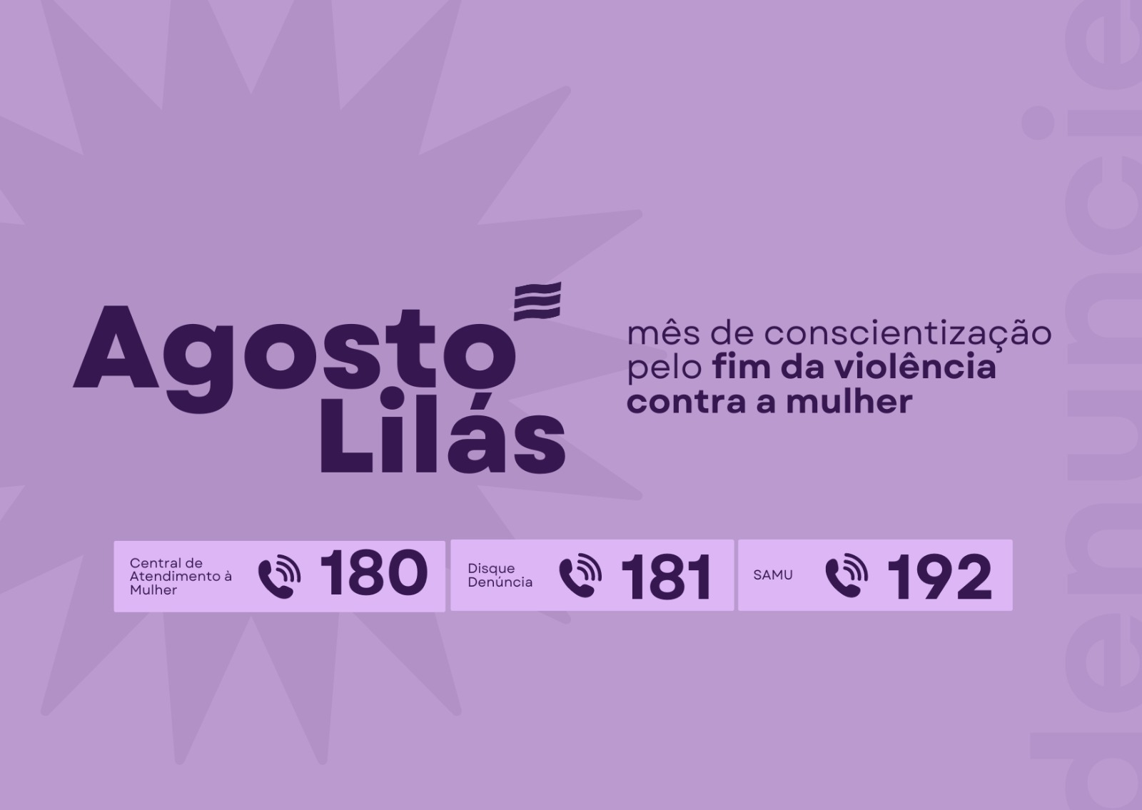 Verde Alagoas reforça o Agosto Lilás, mês de conscientização pelo fim da violência contra a mulher