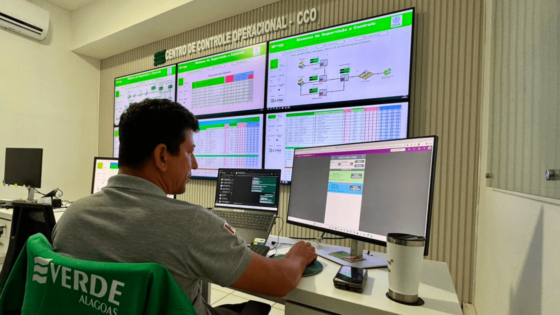 Centro de Controle Operacional monitora abastecimento de água em 27 municípios atendidos pela Verde Alagoas